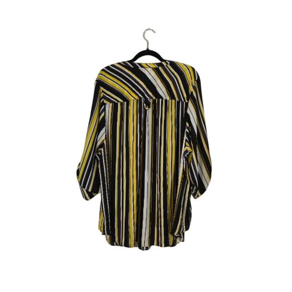 Torrid NWT Striped Harper Top Women Size 4X Black Preppy Feminine Career - Picture 2 of 9